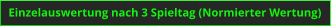 Einzelauswertung nach 3 Spieltag (Normierter Wertung)